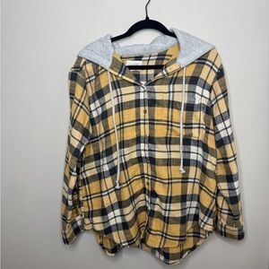 American Eagle Extra Soft Flannel Hoodie Size Medium